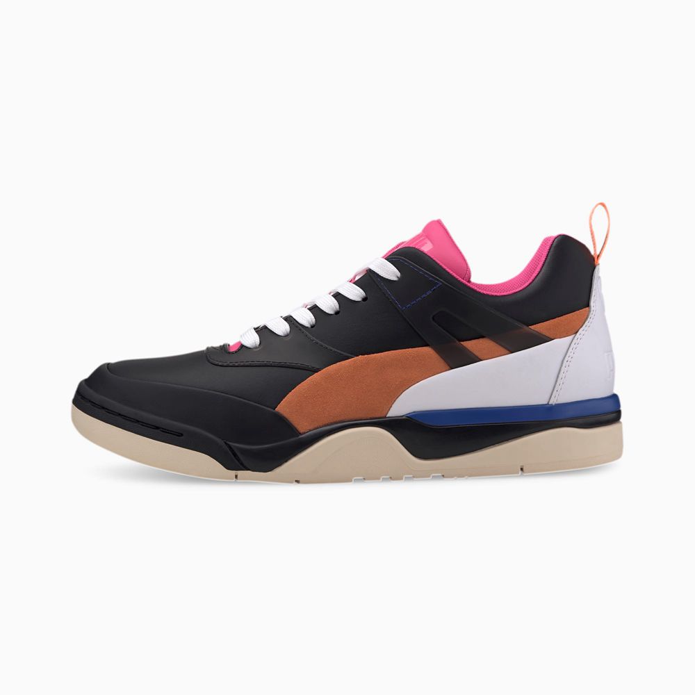 Puma Palace Guard Bőr Férfi Kosárlabda Cipő - Fekete/Rózsaszín/Narancssárga ( Hungary - UFDJT4201 )